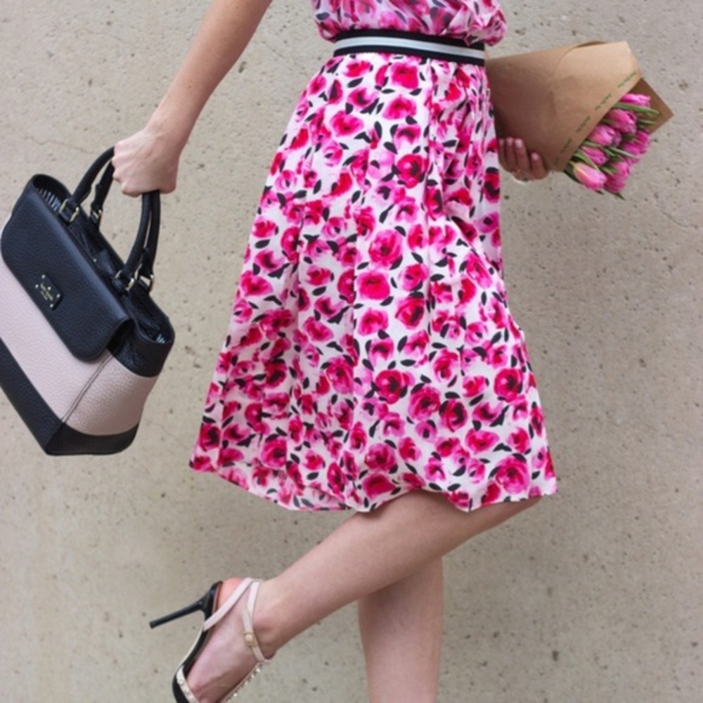 Kate Spade Mini Rose Pleated Skirt